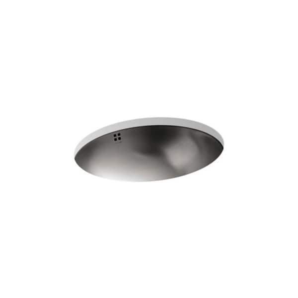 slide 1 of 1, Kohler Bachata® Drop-In/Undermount Bathroom Sink with Luster Finish And Overflow (K-2609-SU-NA)