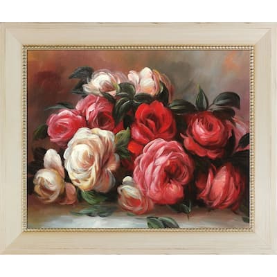 La Pastiche Pierre-Auguste Renoir 'Discarded Roses' Hand Painted Oil Reproduction