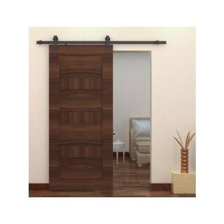 Shop Homcom 6 6 Antique Sliding Wood Barn Door Hardware Set Kit