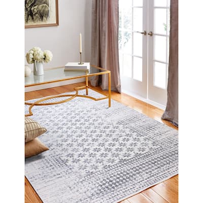 Bashian Audrey Transitional Distressed Floral Dot Area Rug