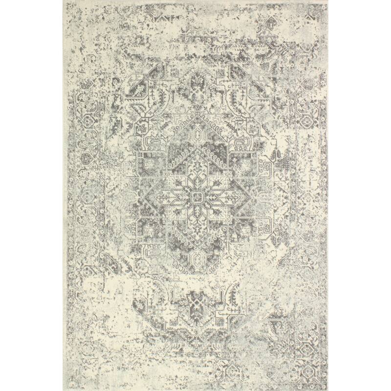 Bashian Digna Transitional Distressed Medallion Area Rug