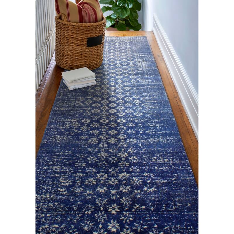 Bashian Audrey Transitional Distressed Floral Dot Area Rug