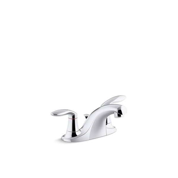 slide 1 of 1, Kohler Coralais Two-Handle Centerset Bathroom Sink Faucet with Metal Pop-Up Drain And Lift Rod Polished Chrome
