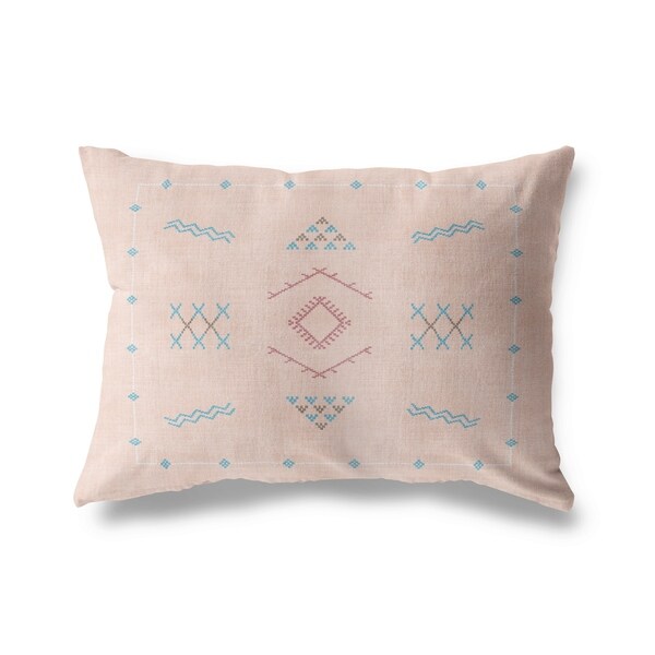 Marrakesh Kilim Peach Lumbar Pillow By Kavka Designs