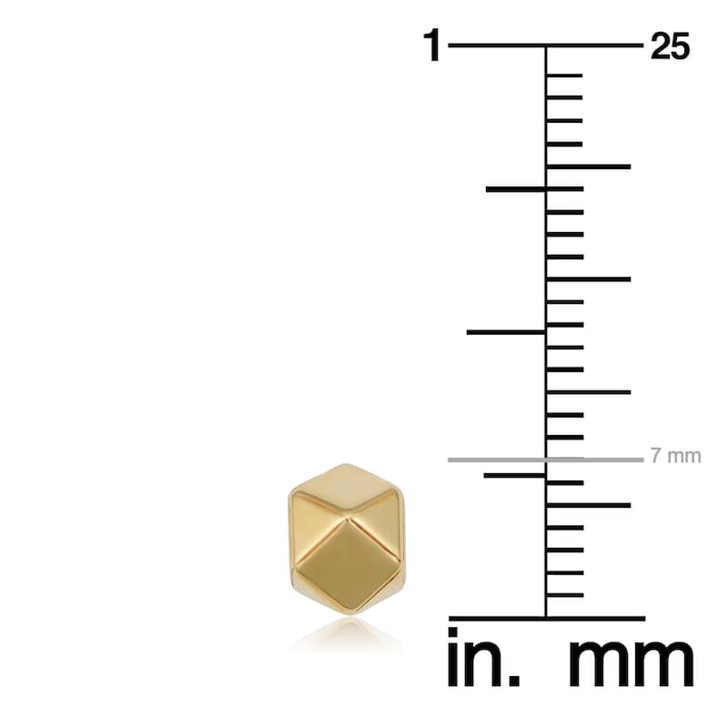 Fremada 14k Yellow Gold Geometric Stud Earrings