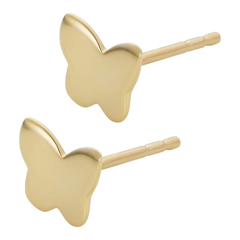 Fremada 14k Yellow Gold Butterfly Stud Earrings