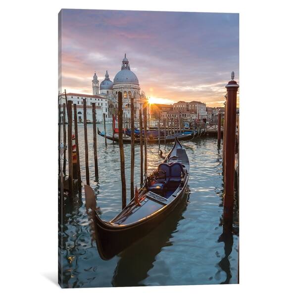 Icanvas Gondola At Sunset Venice By Matteo Colombo Canvas Print Overstock 21527449