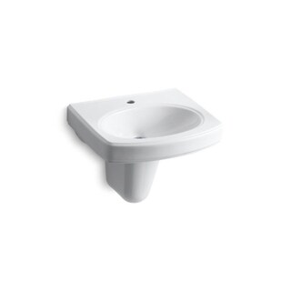 Kohler Pinoir® Wall-Mount Bathroom Sink with Single Faucet Hole White (K-2035-1-0)