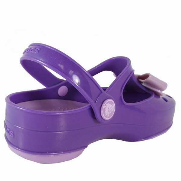 crocs neon purple