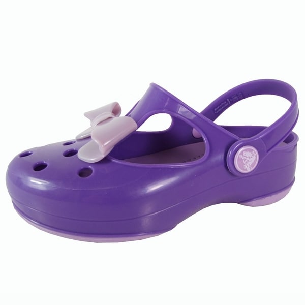 kids purple crocs