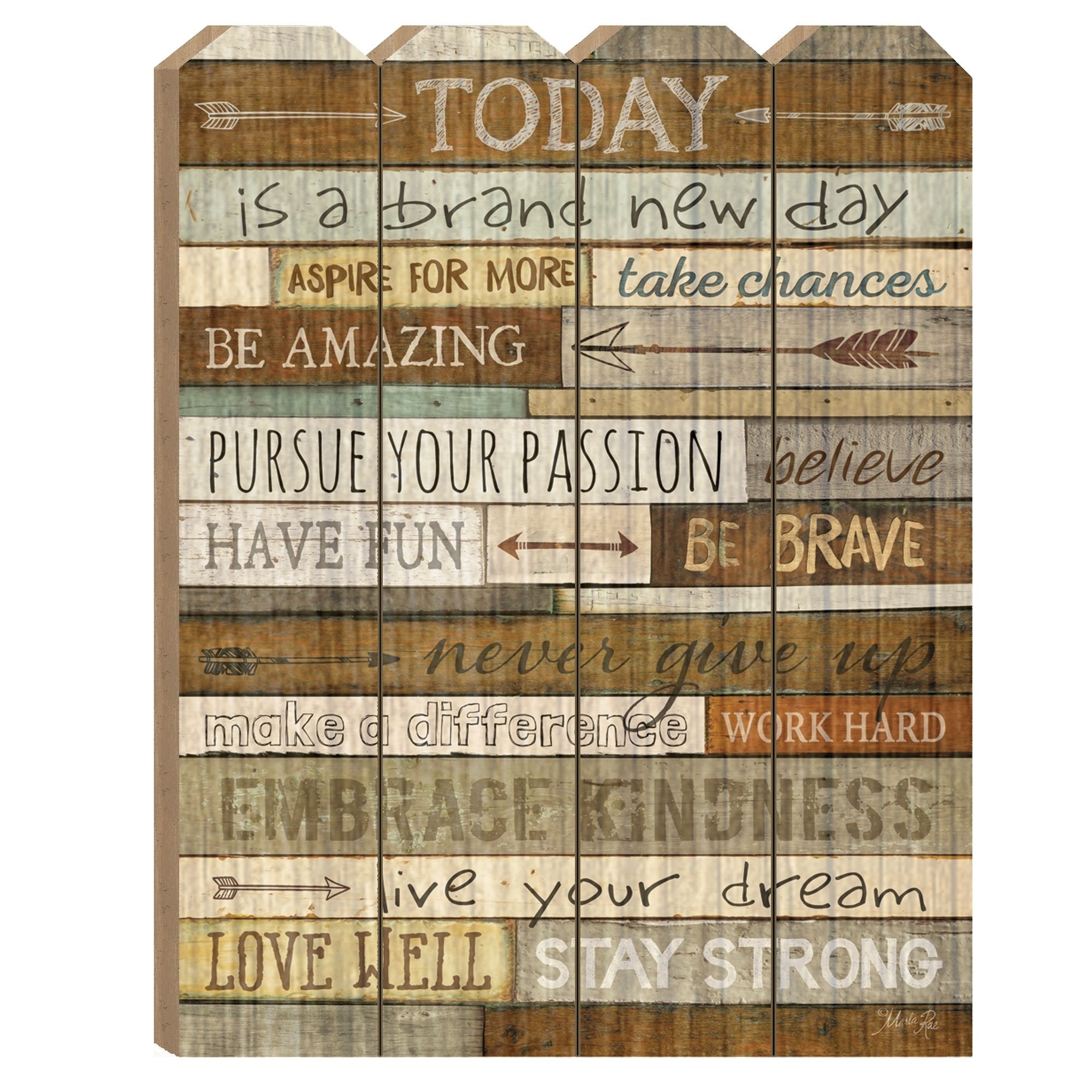 Shop Today By Marla Rae Printed Wall Art On A Wood Picket Fence Overstock 21528352