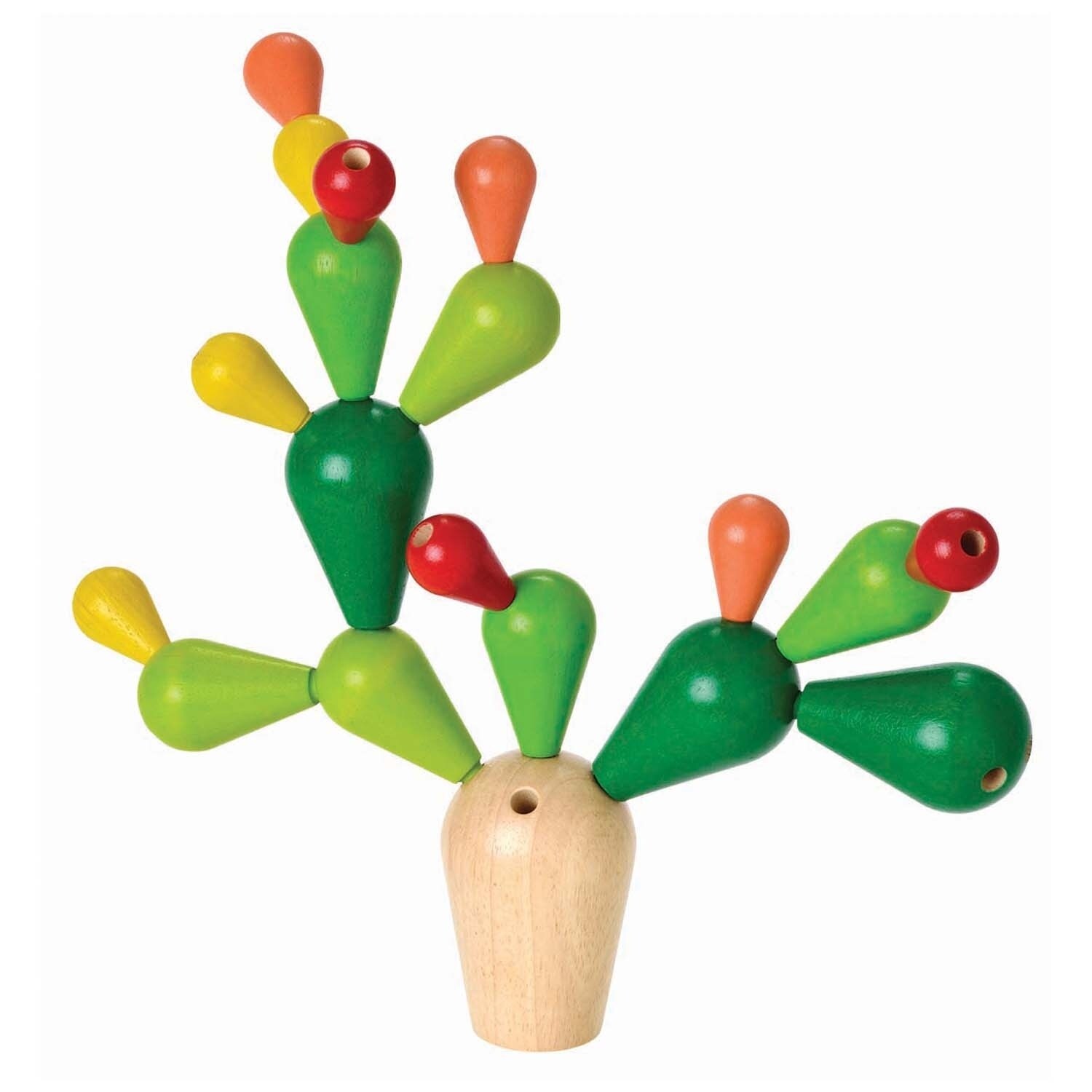 wooden balancing cactus