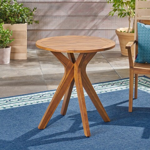 Stamford Outdoor Bistro Table with X Legs by Christopher Knight Home