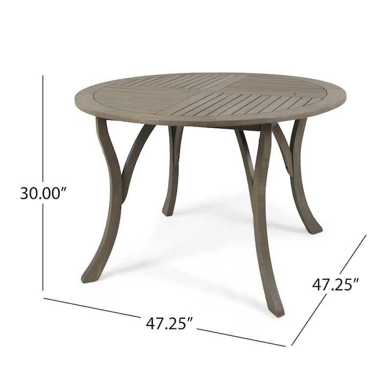 Hermosa Outdoor 47" Round Dining Table by Christopher Knight Home - 30"H x 47.25"W x 47.25"D