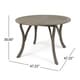 preview thumbnail 5 of 8, Hermosa Outdoor 47" Round Dining Table by Christopher Knight Home - 30"H x 47.25"W x 47.25"D