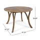 preview thumbnail 10 of 8, Hermosa Outdoor 47" Round Dining Table by Christopher Knight Home - 30"H x 47.25"W x 47.25"D