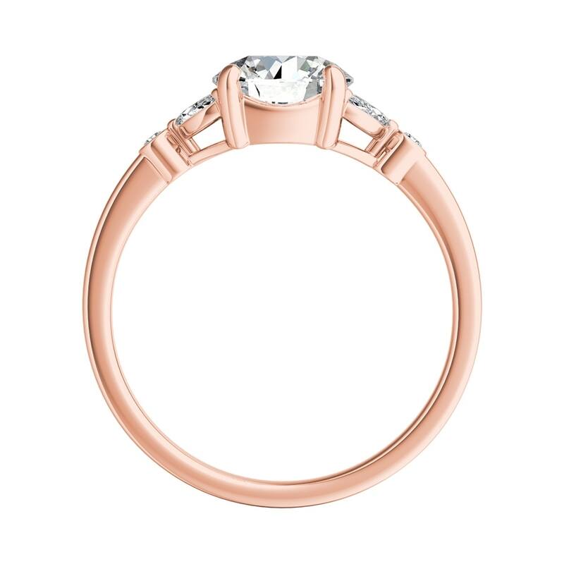 Auriya 14k Gold Vintage 2 1/2ct Moissanite and Floral Diamond Engagement Ring 1/4ctw