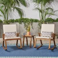 Champlain Outdoor Rocking Chairs and Table Set by Christopher Knight Home