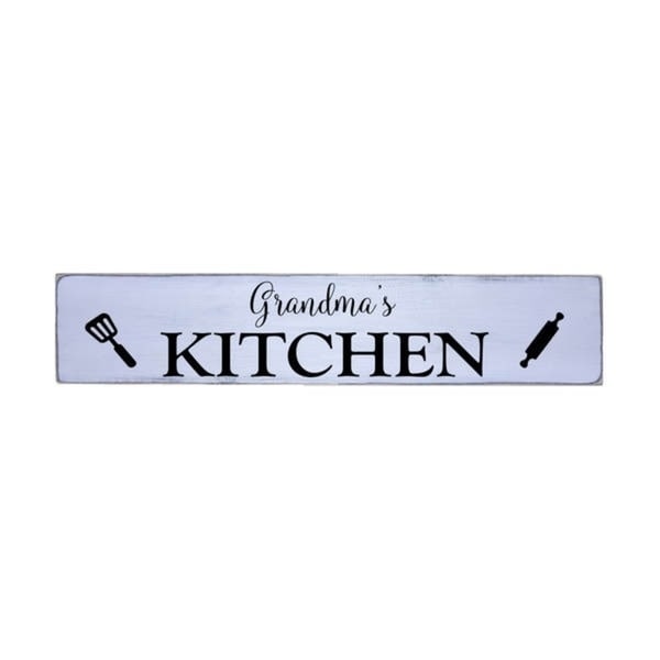 Grandma's Kitchen Handmade Farmhouse Wall Art Wood Sign 10 in x 48 in