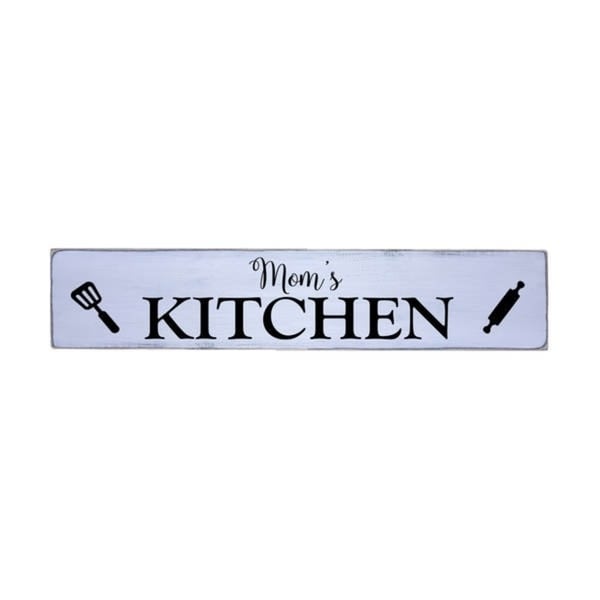 Mom's Handmade Farmhouse Style Wall Art Wood Sign 10 in x 48 in