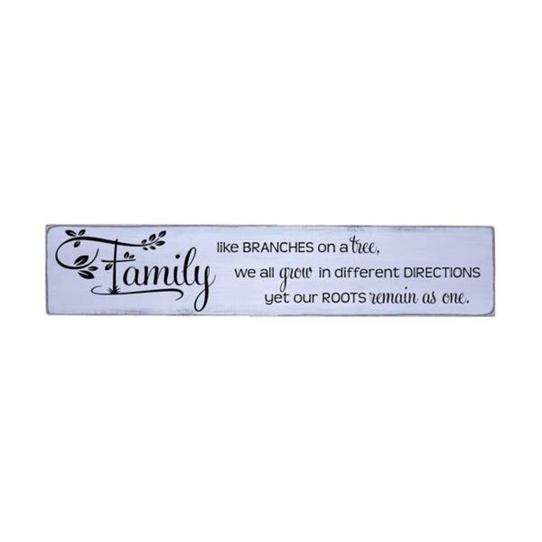 Family Like Branches Handmade Farmhouse Wall Wood Sign 10 in x 48 in