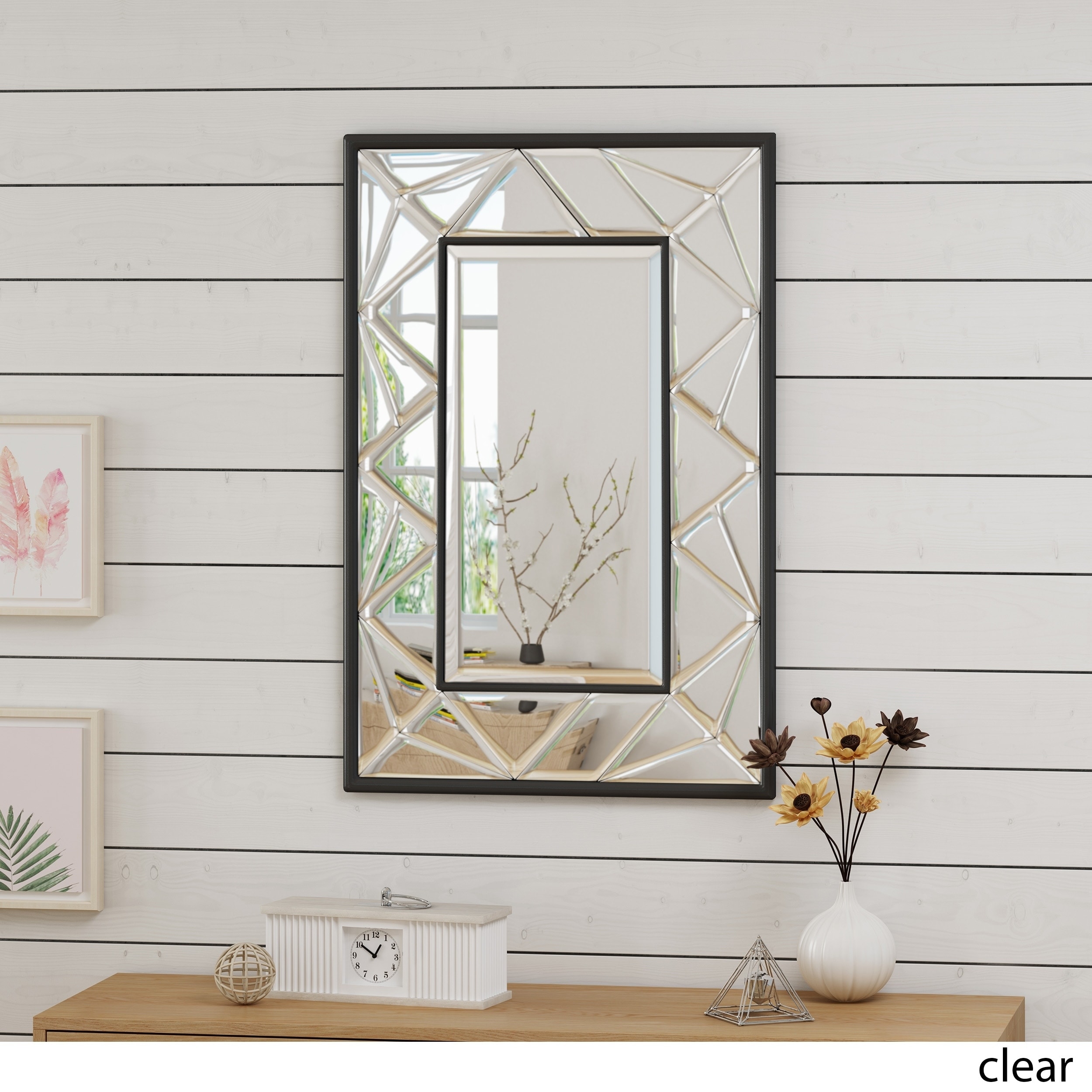 Avita Glam Wall Mirror by Christopher Knight Home - Clear - On