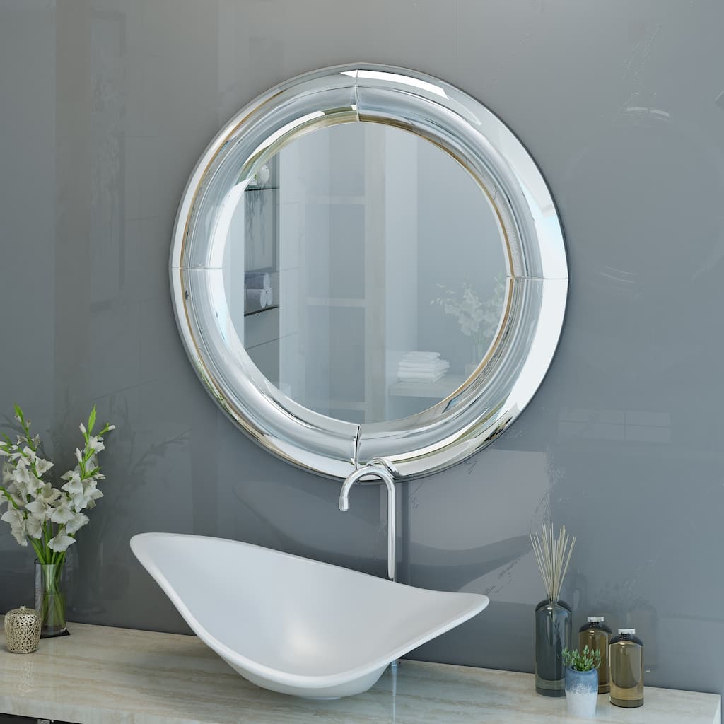 Faron Glam Wall Mirror by Christopher Knight Home - Clear