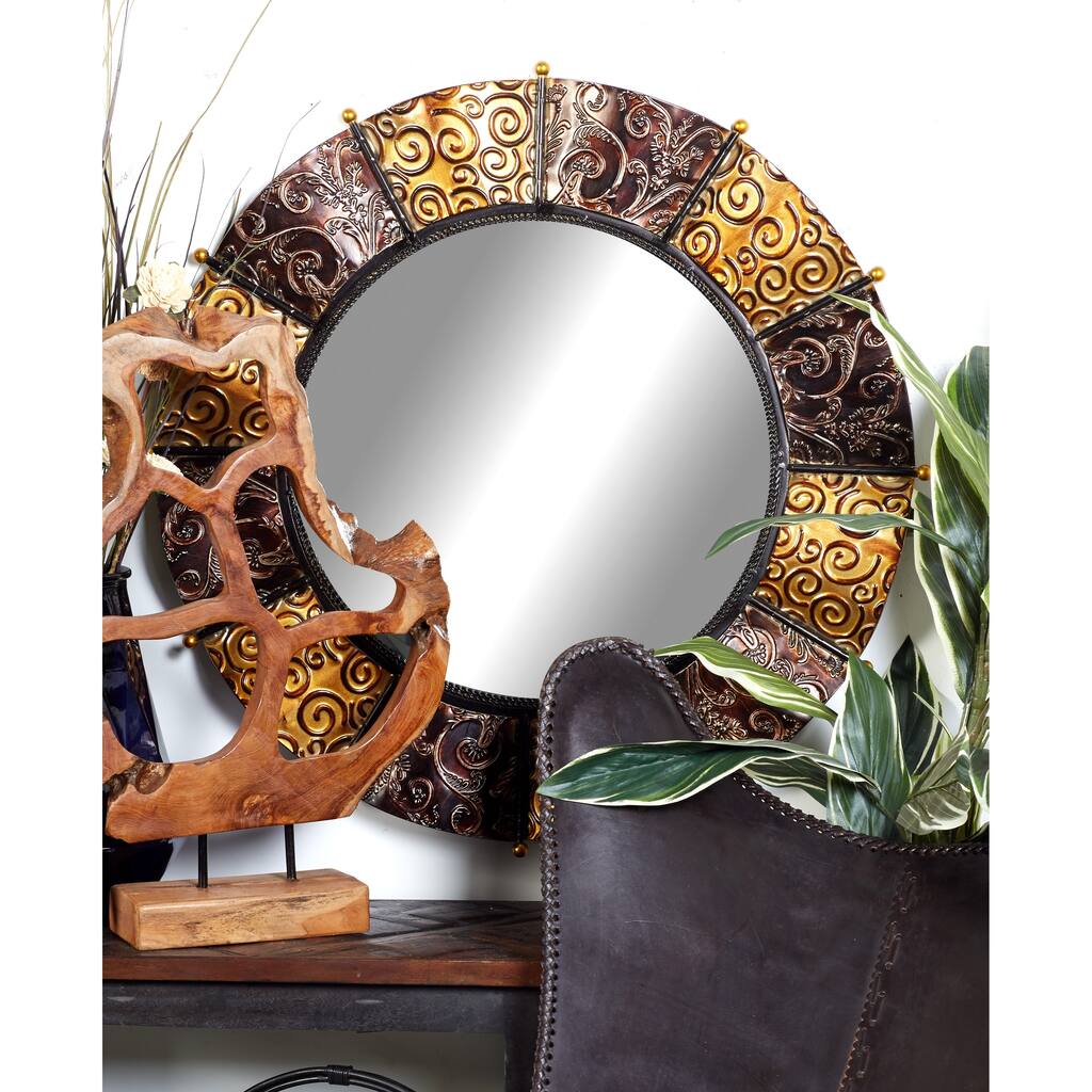 The Curated Nomad Lotta Decorative Metal Mirror