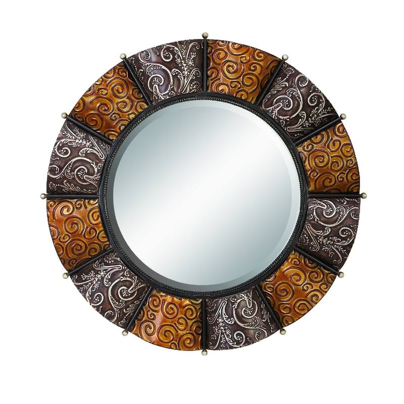 The Curated Nomad Lotta Decorative Metal Mirror