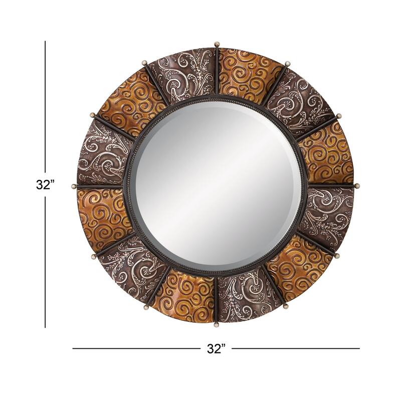 The Curated Nomad Lotta Decorative Metal Mirror