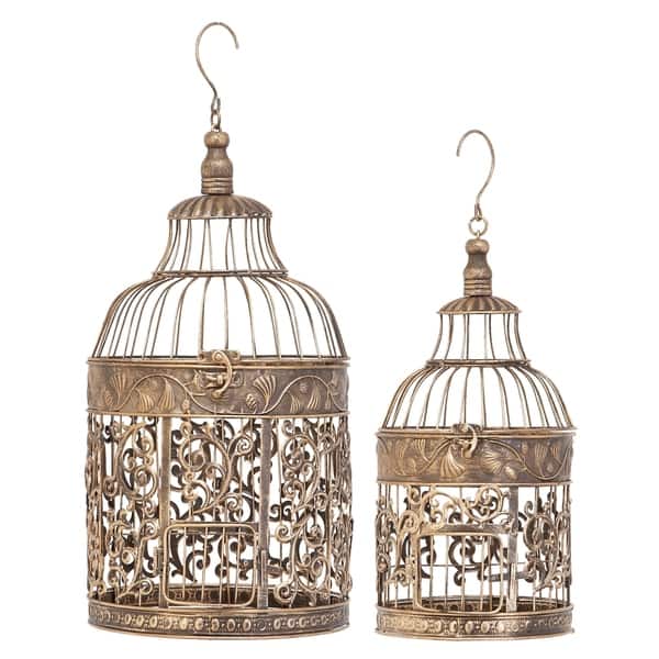 Shop The Curated Nomad Lotta Metal Decorative Bird Cage Set Of 2
