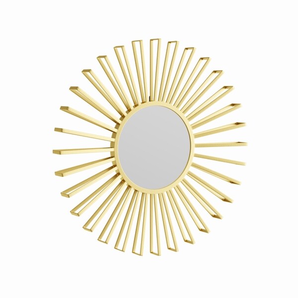 Shop Carson Carrington Orivesi Modern Fir Wood and Gold Metal Sun Wall