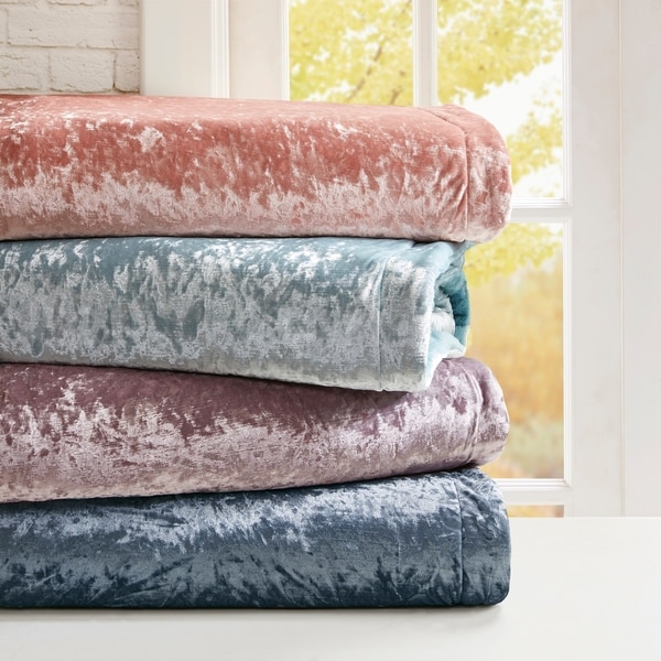 Crushed velvet online throw