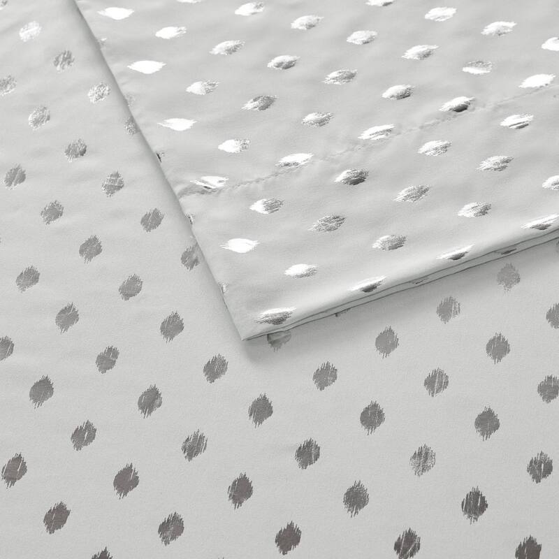 Intelligent Design Metallic Dot Printed Bed Sheet Set