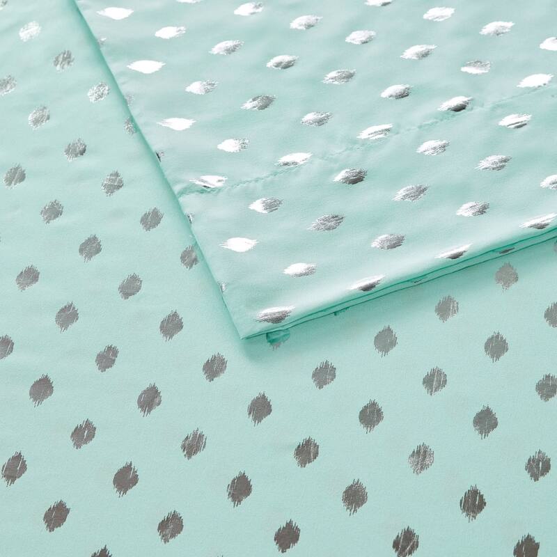 Intelligent Design Metallic Dot Printed Bed Sheet Set