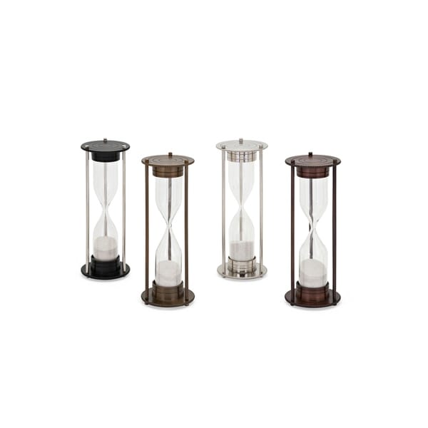 Sand Timers In Metal Construction Assortment of 4 Multicolor