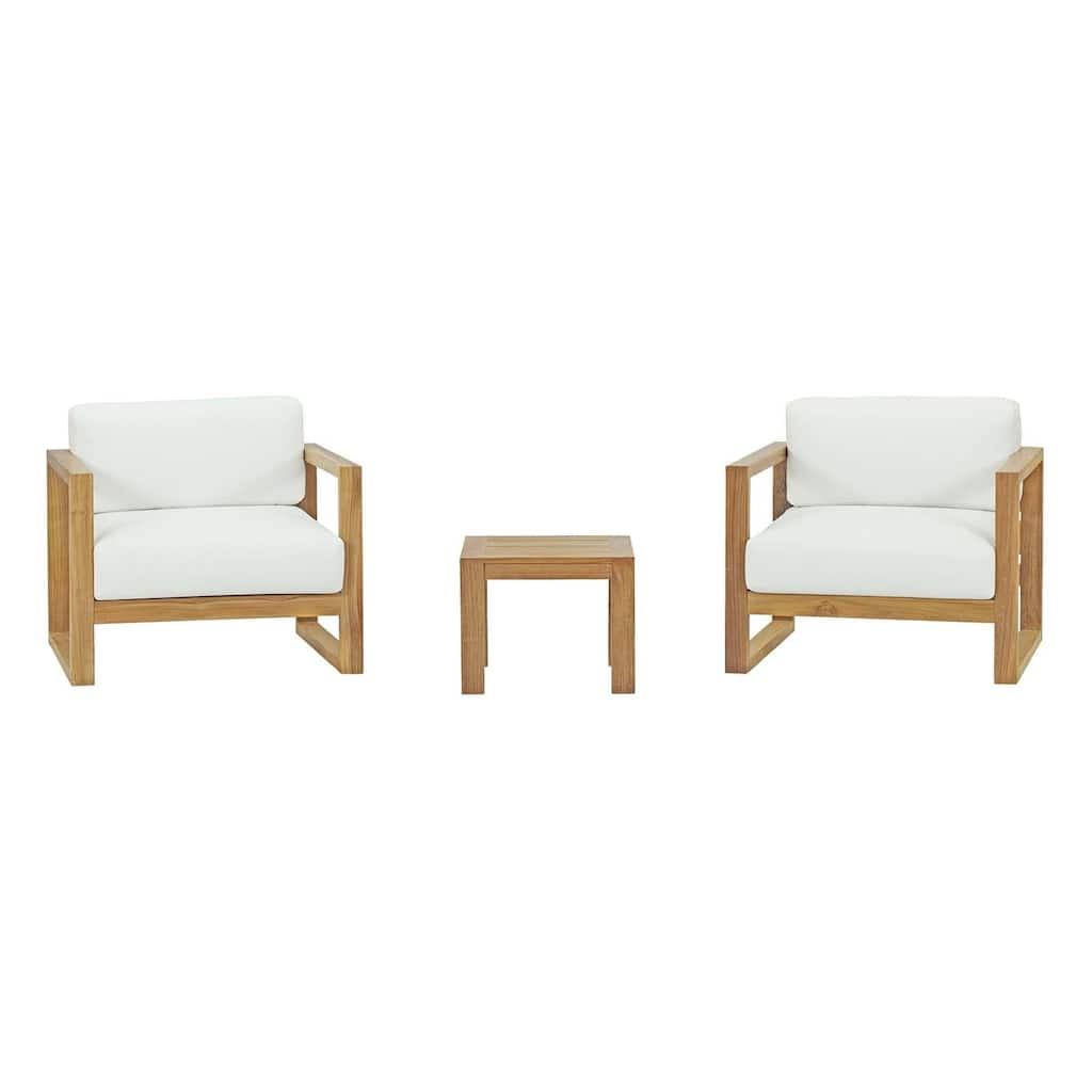 Upland 3 Piece Outdoor Patio Teak Set