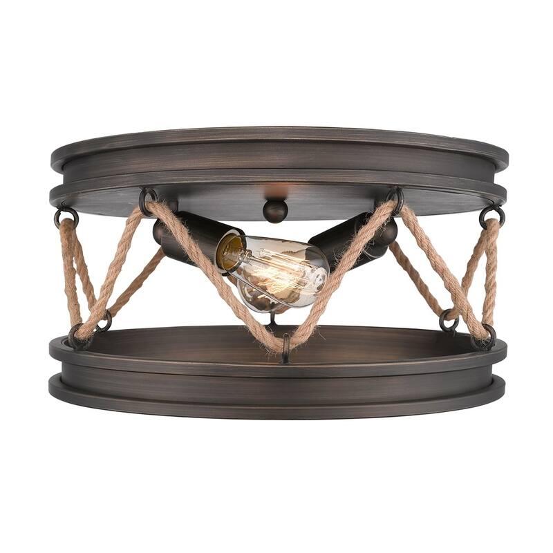 Chatham 2-Light Flush Mount in Gunmetal Bronze