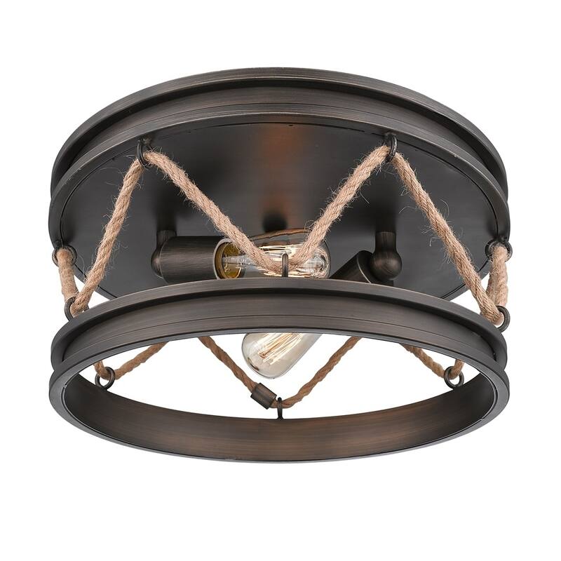 Chatham 2-Light Flush Mount in Gunmetal Bronze