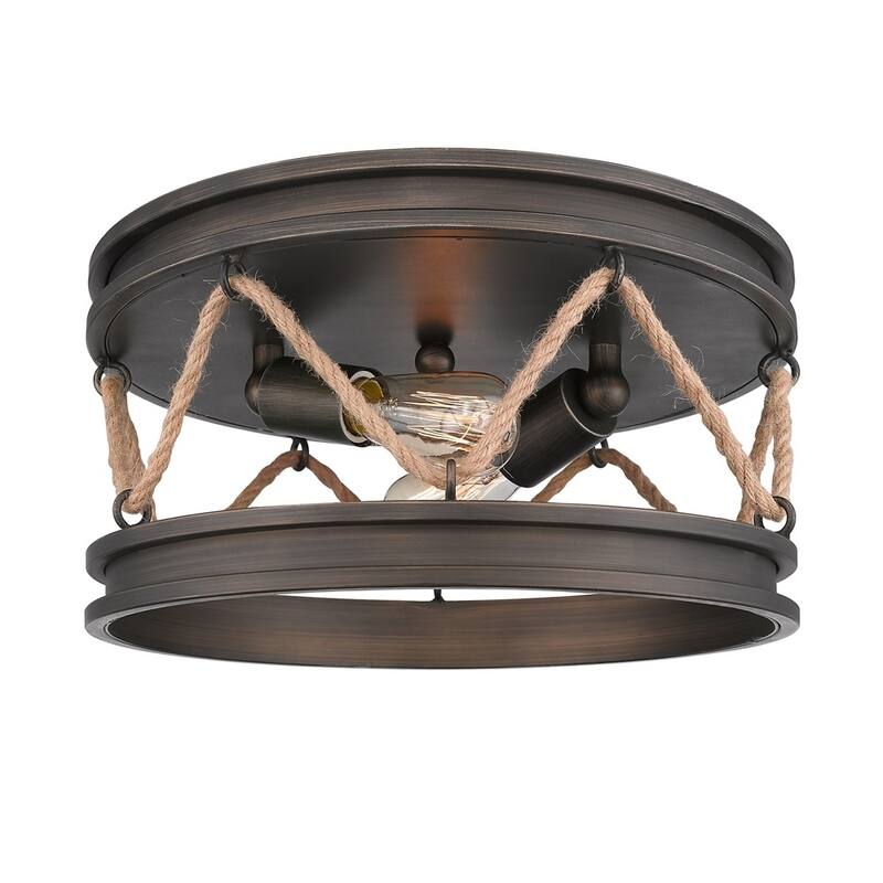 Chatham 2-Light Flush Mount in Gunmetal Bronze