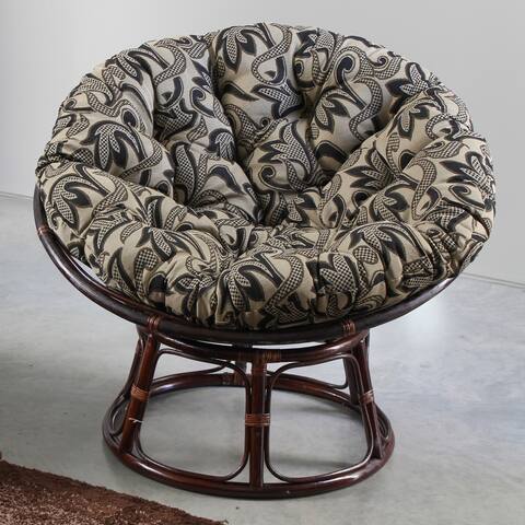 International Caravan Bali 42-inch Papasan Chair with Tapestry Cushion