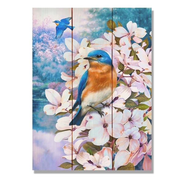 Giordano's Bluebird - 11x15 Indoor/Outdoor Wall Art - Multi-color