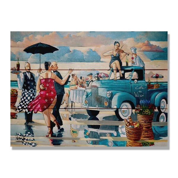 West's Café Da Vinci - 15x11 Indoor/Outdoor Wall Art - Multi-color