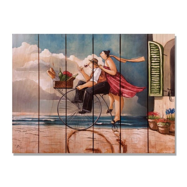 West's Built For Two - 33x24 Indoor/Outdoor Cedar Wall Art - Multi-color