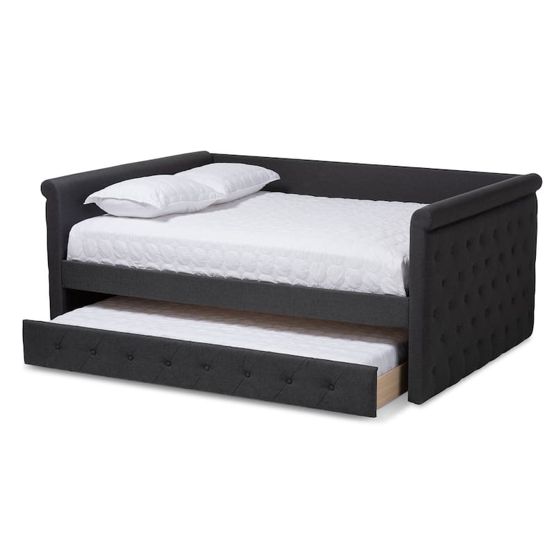 Gracewood Hollow Erdrich Upholstered Daybed with Trundle