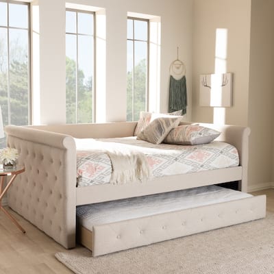 Gracewood Hollow Erdrich Upholstered Daybed with Trundle