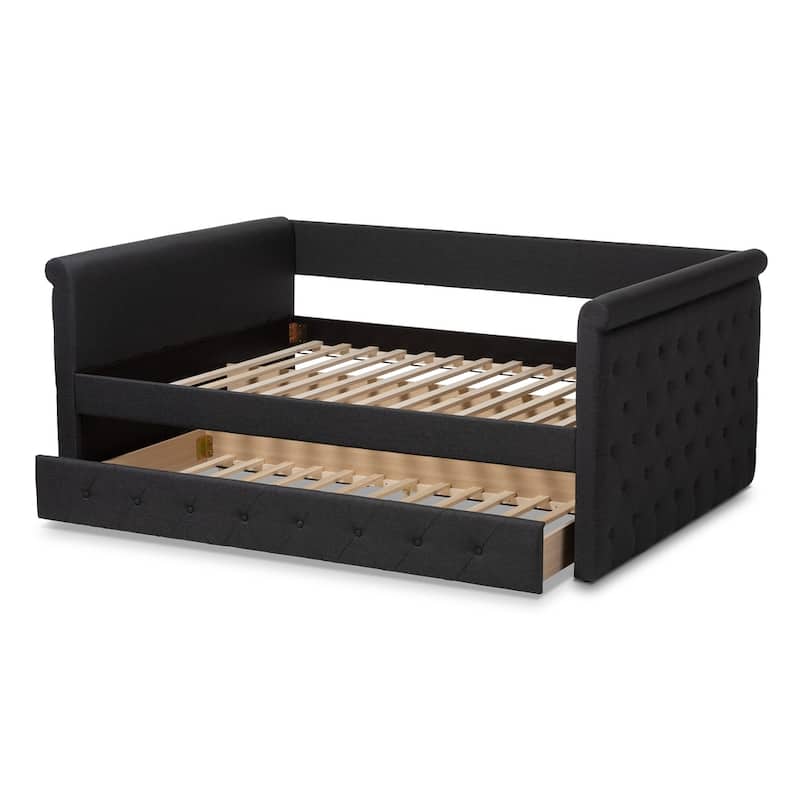 Gracewood Hollow Erdrich Upholstered Daybed with Trundle