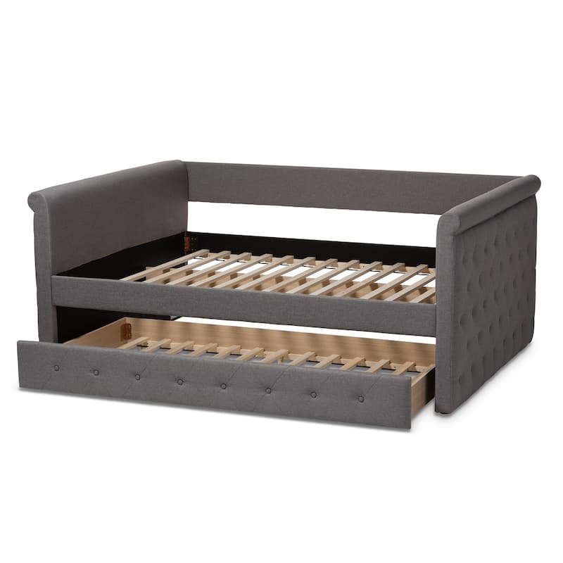 Gracewood Hollow Erdrich Upholstered Daybed with Trundle