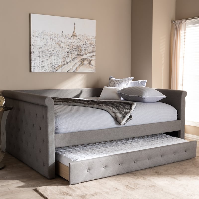 Gracewood Hollow Erdrich Upholstered Daybed with Trundle