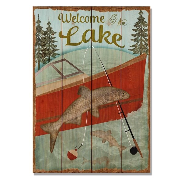 Welcome Lake - 14x20 Indoor/Outdoor Wall Art - Multi-color